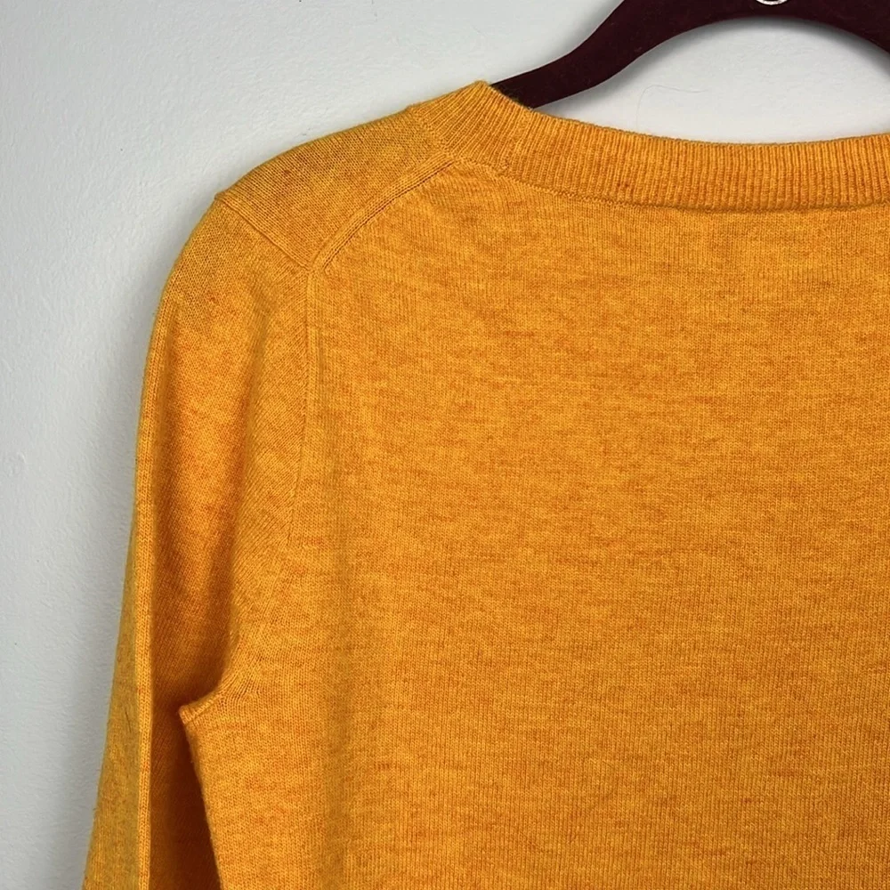 J Crew XS yellow Teddie cotton/ wool blend crewneck sweater